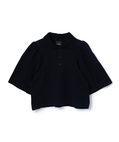NON TOKYO ポロシャツ NONTOKYO 裾フリルポロシャツ 赤/青 半袖 クロップド丈 ノントーキョー