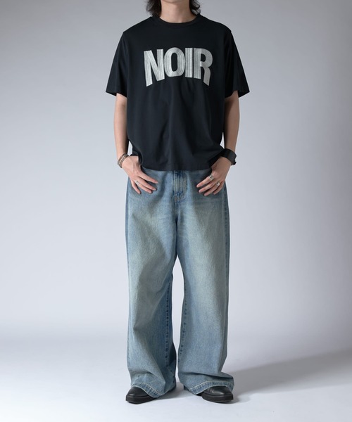 Lui's(ルイス)の「NOIRエンブロイダリーTシャツ(Tシャツ/カットソー・メンズ・ホワイト/ブラック・S/M/XS)」の15枚目の写真