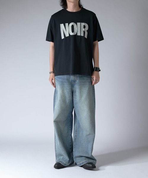 Lui's(ルイス)の「NOIRエンブロイダリーTシャツ(Tシャツ/カットソー・メンズ・ホワイト/ブラック・S/M/XS)」の16枚目の写真
