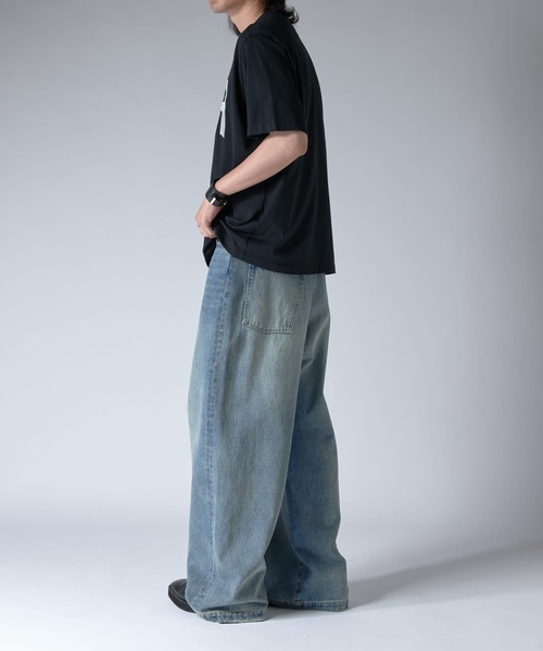 Lui's(ルイス)の「NOIRエンブロイダリーTシャツ(Tシャツ/カットソー・メンズ・ホワイト/ブラック・S/M/XS)」の18枚目の写真