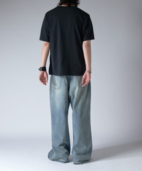 Lui's(ルイス)の「NOIRエンブロイダリーTシャツ(Tシャツ/カットソー・メンズ・ホワイト/ブラック・S/M/XS)」の19枚目の写真