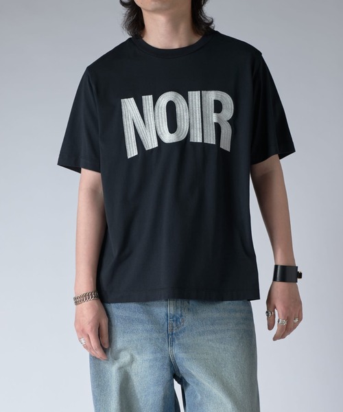【美品】Lui's ルイス白　Tシャツ セール】NOIRエンブロイダリーTシャツ（Tシャツ/カットソー