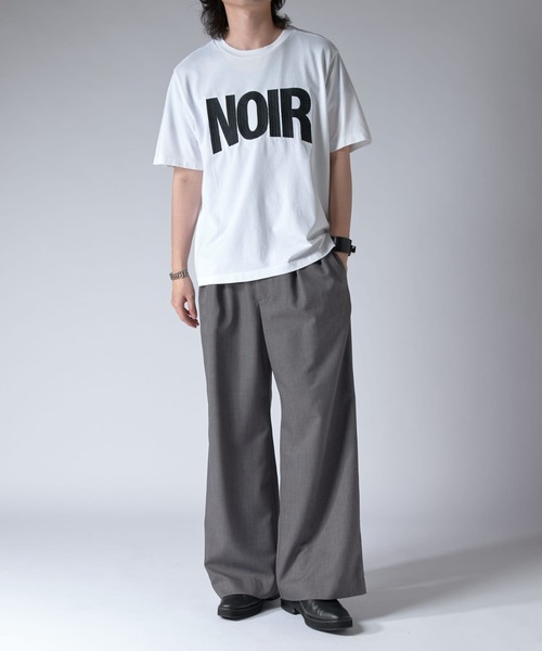 Lui's(ルイス)の「NOIRエンブロイダリーTシャツ(Tシャツ/カットソー・メンズ・ホワイト/ブラック・S/M/XS)」の6枚目の写真