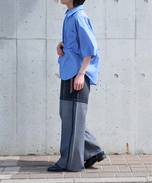 【epnok】 ボタンフライワイドデニムパンツ Lサイズ【現在完売品】 EPNK】Button fly wide denim pants / ボタンフライワイドデニム