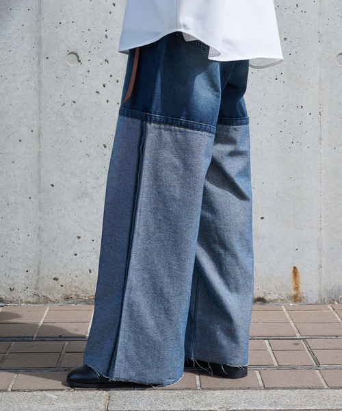 epnok（エプノック）の「インサイドアウトワイドデニムパンツ（デニムパンツ・メンズ・ブラック/インディゴブルー・SMALL/MEDIUM/LARGE）」の5枚目の写真