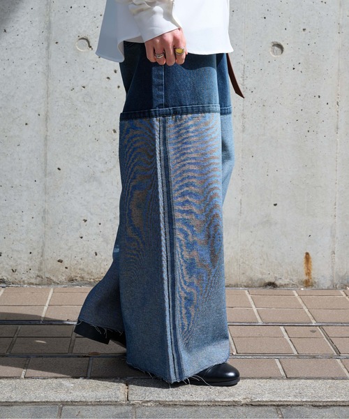 epnok（エプノック）の「インサイドアウトワイドデニムパンツ（デニムパンツ・メンズ・ブラック/インディゴブルー・SMALL/MEDIUM/LARGE）」の6枚目の写真