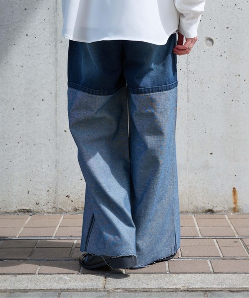 epnok（エプノック）の「インサイドアウトワイドデニムパンツ（デニムパンツ・メンズ・ブラック/インディゴブルー・SMALL/MEDIUM/LARGE）」の9枚目の写真