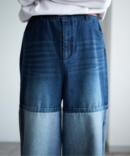 epnok（エプノック）の「インサイドアウトワイドデニムパンツ（デニムパンツ・メンズ・ブラック/インディゴブルー・SMALL/MEDIUM/LARGE）」の17枚目の写真