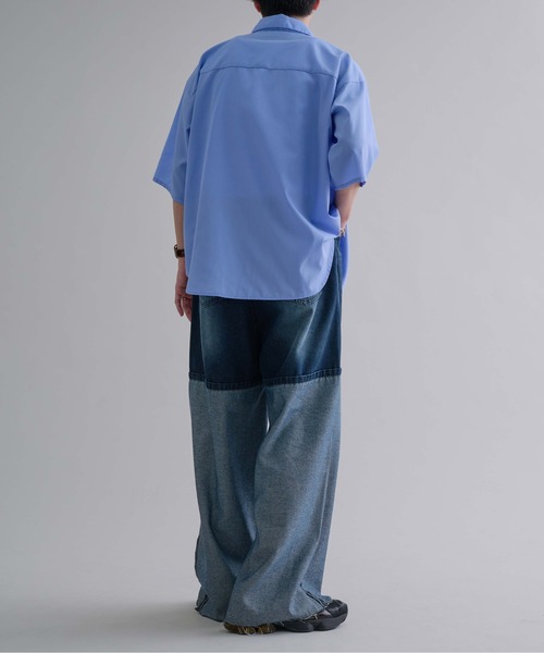 【epnok】 ボタンフライワイドデニムパンツ Lサイズ【現在完売品】 EPNK】Button fly wide denim pants / ボタンフライワイドデニム