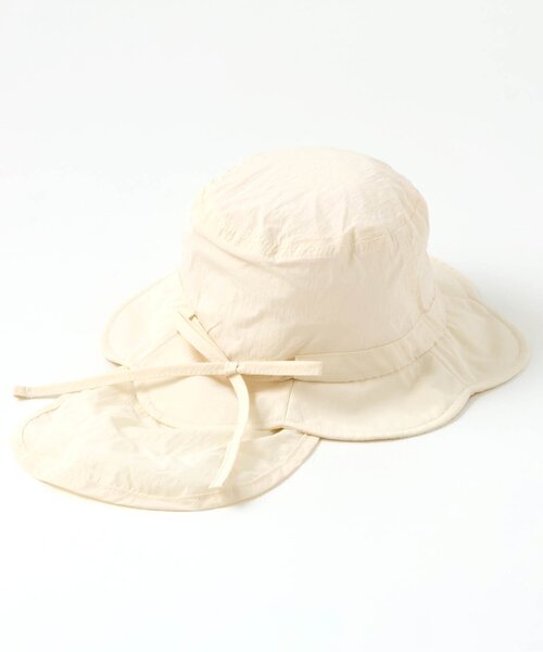 apres les cours（アプレレクール）の「【UVカット/はっ水/接触冷感】スカラップアウトドアハット（ハット・キッズ・アイボリー/ピンク・58/54/50）」の11枚目の写真