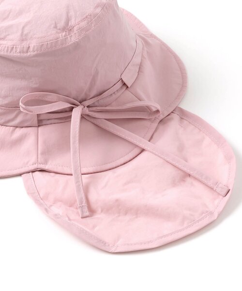 apres les cours（アプレレクール）の「【UVカット/はっ水/接触冷感】スカラップアウトドアハット（ハット・キッズ・アイボリー/ピンク・58/54/50）」の15枚目の写真