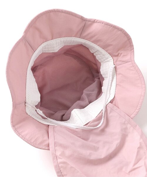 apres les cours（アプレレクール）の「【UVカット/はっ水/接触冷感】スカラップアウトドアハット（ハット・キッズ・アイボリー/ピンク・58/54/50）」の16枚目の写真