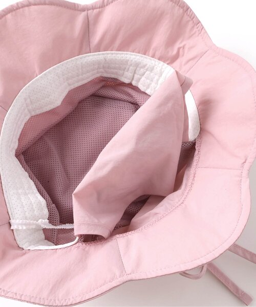 apres les cours（アプレレクール）の「【UVカット/はっ水/接触冷感】スカラップアウトドアハット（ハット・キッズ・アイボリー/ピンク・58/54/50）」の17枚目の写真