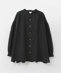 B2876 コットンガーゼギャザーシャツ
