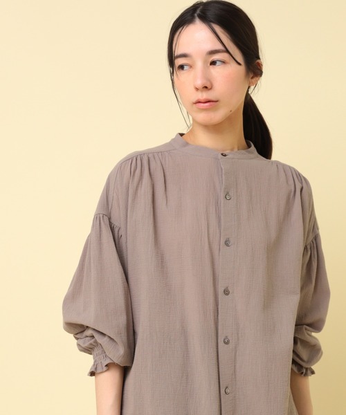 RNA-N(アールエヌエーエヌ)の「B2876 コットンガーゼギャザーシャツ(シャツ/ブラウス・レディース・ブラック/グレー/キナリ・FREE)」の15枚目の写真