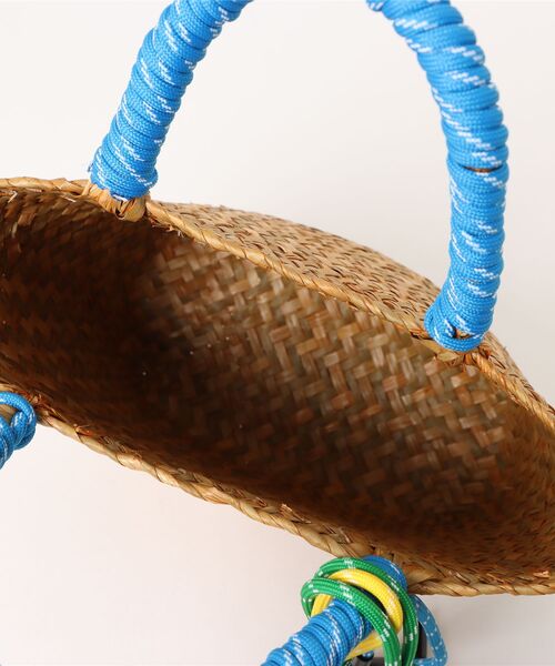 Ritzy(リッツィー)の「6色展開 カラフルマッチングハンドル ミニかごバッグ(かごバッグ・レディース・モカ/パープル/イエロー/グリーン/ピンク/ブルー・FREE)」の18枚目の写真