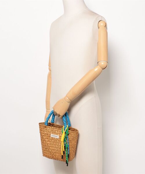 Ritzy(リッツィー)の「6色展開 カラフルマッチングハンドル ミニかごバッグ(かごバッグ・レディース・モカ/パープル/イエロー/グリーン/ピンク/ブルー・FREE)」の19枚目の写真