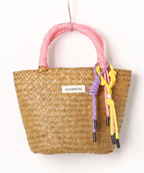 Ritzy(リッツィー)の「6色展開 カラフルマッチングハンドル ミニかごバッグ(かごバッグ・レディース・モカ/パープル/イエロー/グリーン/ピンク/ブルー・FREE)」の22枚目の写真