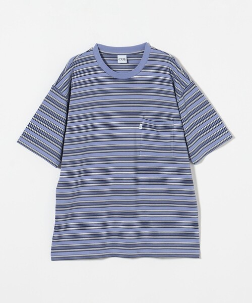 【関税込み】Thom Browne ネイビー ボーダー ポケットTシャツ CGS.> オーガニックコットン ボーダー 1ポケット Tシャツ(T