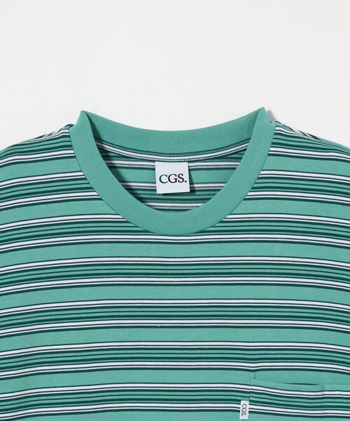 California General Store(California General Store)の「<CGS.> オーガニックコットン ボーダー 1ポケット Tシャツ(Tシャツ/カットソー・メンズ・ターコイズブルー/ケリーグリーン・XL/L/M/S)」の15枚目の写真