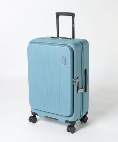 COLEMAN(コールマン)の「【Coleman / コールマン】フロントオープンジッパーキャリーM 60L(スーツケース/キャリーバッグ・メンズ・ブラック/シルバー/ブルー・FREE)」の2枚目の写真