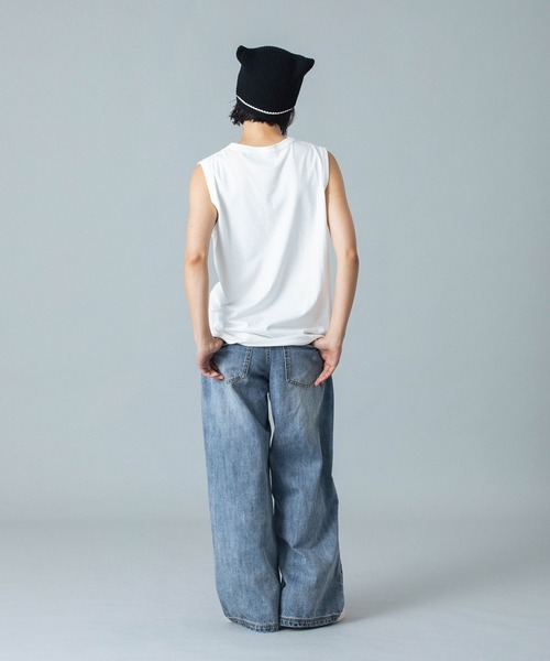 X-girl(エックスガール)の「OVAL LOGO TANK TOP(タンクトップ・レディース・ホワイト/チャコールグレー/ピンク・ONE SIZE)」の11枚目の写真