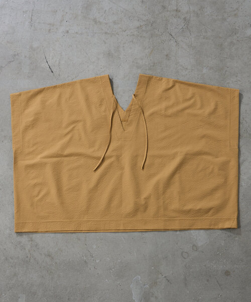 CIAOPANIC TYPY（チャオパニックティピー）の「【WEB限定】シアーサッカーカバーアップポンチョラッシュガード（ラッシュガード・レディース・カーキ/ベージュ/マスタード・MEDIUM/LARGE）」の9枚目の写真