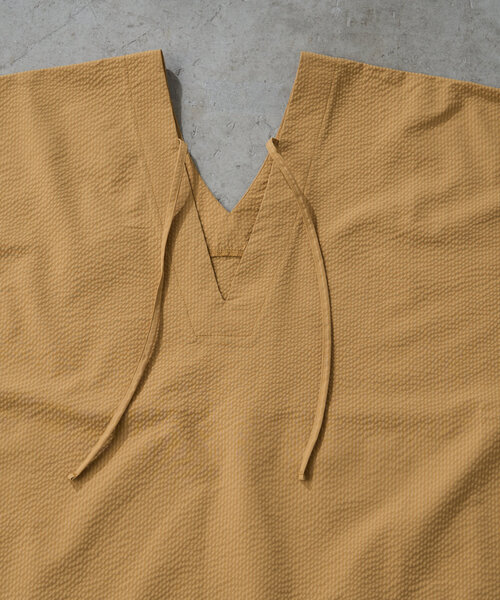 CIAOPANIC TYPY（チャオパニックティピー）の「【WEB限定】シアーサッカーカバーアップポンチョラッシュガード（ラッシュガード・レディース・カーキ/ベージュ/マスタード・MEDIUM/LARGE）」の11枚目の写真