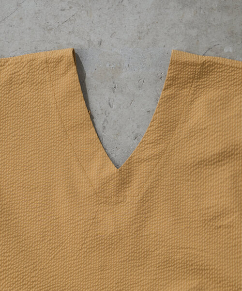 CIAOPANIC TYPY（チャオパニックティピー）の「【WEB限定】シアーサッカーカバーアップポンチョラッシュガード（ラッシュガード・レディース・カーキ/ベージュ/マスタード・MEDIUM/LARGE）」の12枚目の写真