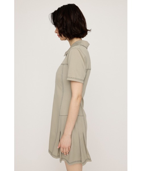 【 最終セール中 】フロントジップ サイドプリーツ ショート ワンピース SLY SLY ワンピース FRONT ZIP SIDE PLEATS S/OP フロントジップ