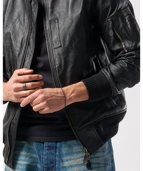 wjk（ダヴルジェイケイ）の「IVXLCDM ×wjk  slim chain bracelet（ブレスレット・メンズ・ブラック・FREE）」の7枚目の写真