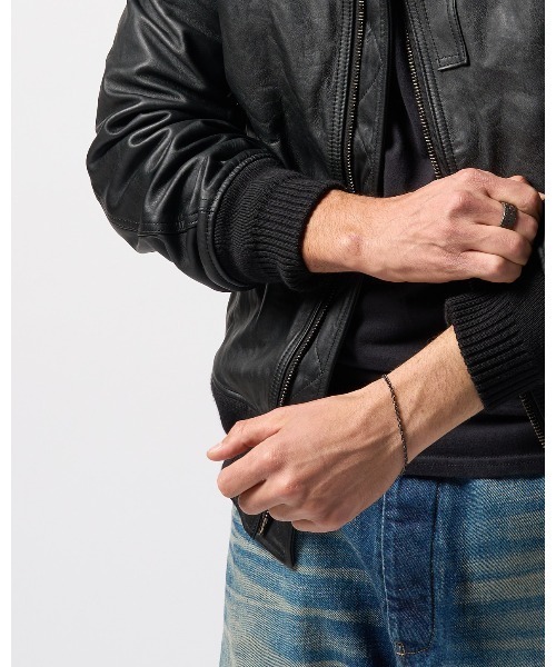 wjk（ダヴルジェイケイ）の「IVXLCDM ×wjk  slim chain bracelet（ブレスレット・メンズ・ブラック・FREE）」の9枚目の写真