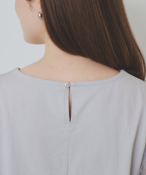 index（インデックス）の「シアーバルーンスリーブトップス【洗濯機洗い可/接触冷感】（Tシャツ/カットソー・レディース・アイボリー/ブラック/ライトグレー・36/38/40/42）」の20枚目の写真