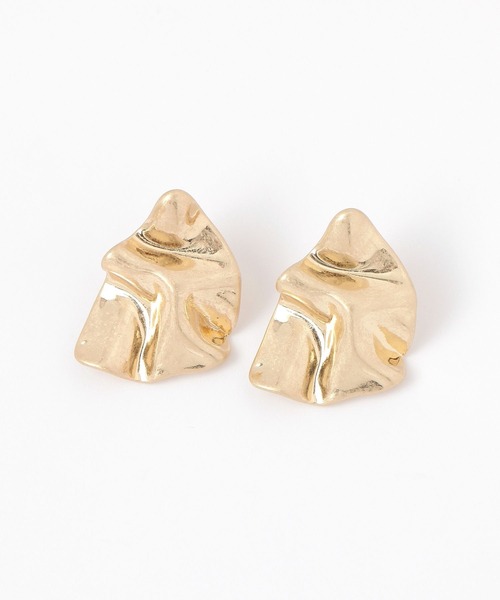 niko and...(ニコアンド)の「メタル折り紙ピアス(ピアス(両耳用)・レディース・イエロー/グレー・0)」の6枚目の写真