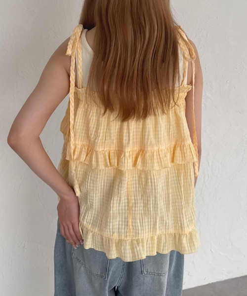 kutir（クティール）の「2wayアソートリボンフリルビスチェ（その他トップス・レディース・イエロー/ライトブルー/レッド・FREE）」の14枚目の写真