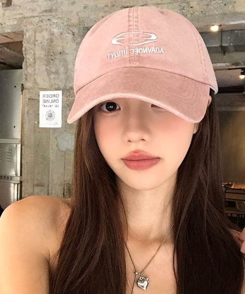 SHEPP（シープ）の「ワンポイント サークル刺繍 キャップ（キャップ・レディース・ピンク/チャコール/ネイビー・F）」の5枚目の写真