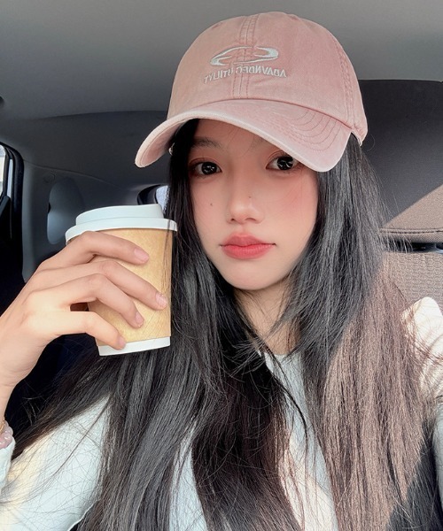 SHEPP（シープ）の「ワンポイント サークル刺繍 キャップ（キャップ・レディース・ピンク/チャコール/ネイビー・F）」の6枚目の写真