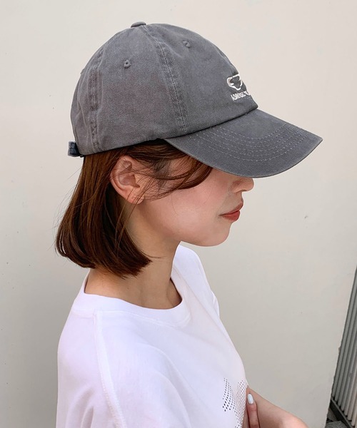 SHEPP（シープ）の「ワンポイント サークル刺繍 キャップ（キャップ・レディース・ピンク/チャコール/ネイビー・F）」の19枚目の写真