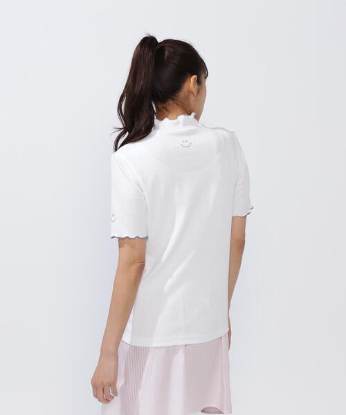 【美品】PEARLY GATES スパンフライス半袖変形モックネックカットソー スパンフライス半袖変形モックネックカットソー | PEARLY GATES