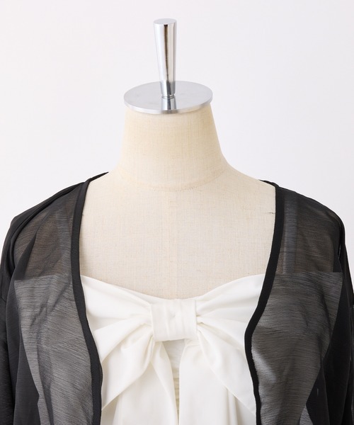 swimwear/フロントリボン+シアーカーディガン/4点セット（水着