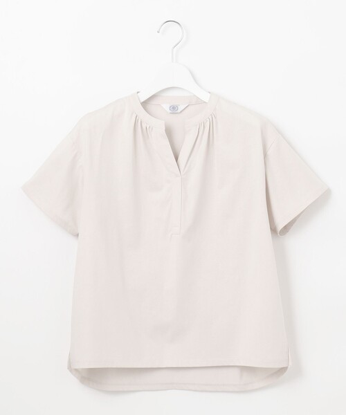 J.PRESS(ジェイプレス)の「【洗える・接触冷感】プレーティングジャージー バンドカラー カットソー(Tシャツ/カットソー・レディース・ホワイト系/スカイブルー系/ベージュ系/オレンジ系/ブラック系・T15/T13)」の15枚目の写真