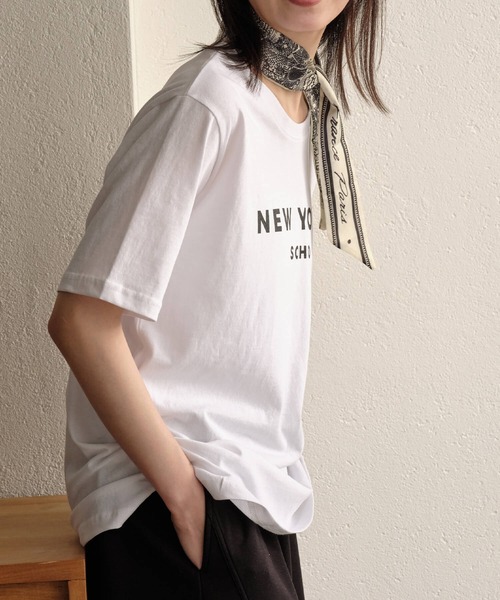 テキストプリントTシャツ NYテキストプリントTシャツ(Tシャツ/カットソー)|Mia (ミア