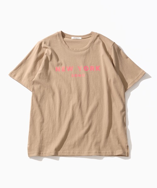 テキストプリントTシャツ NYテキストプリントTシャツ(Tシャツ/カットソー)|Mia (ミア