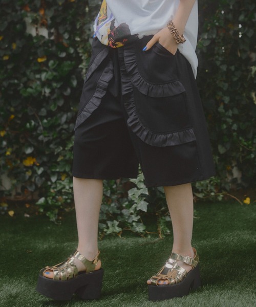 manana suerte(マニャーナスエルテ)の「フリルハーフパンツ(その他パンツ・レディース・ブラック・FREE)」の9枚目の写真