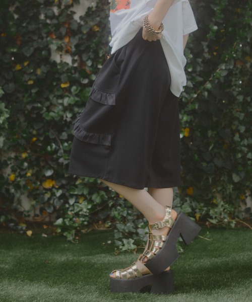 manana suerte(マニャーナスエルテ)の「フリルハーフパンツ(その他パンツ・レディース・ブラック・FREE)」の12枚目の写真