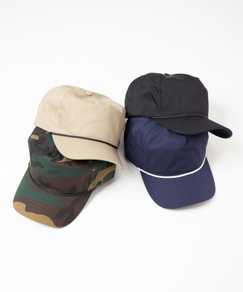 RACAL（ラカル）の「Cali Headwear MADE IN USA Unstructured 5-Panel Snapback / 米国製 アンストラクチャードスナップバック / CAL T/C TWILL 5P CAP（キャップ・メンズ・ベージュ/ネイビー/カモフラージュ/ブラック・FREE）」の6枚目の写真