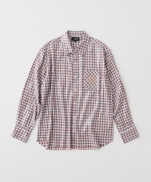 AFB(エーエフビー)の「AFB / エーエフビー SPANGLE SHIRTS(シャツ/ブラウス・メンズ・グリーン系その他/オレンジ/カーキ/ブラック・MEDIUM)」の4枚目の写真