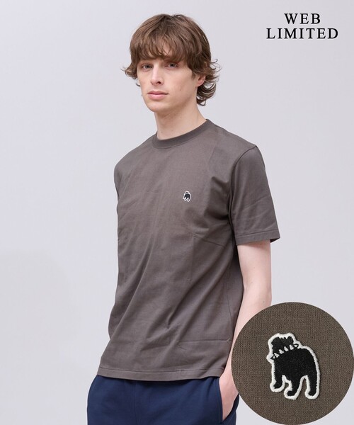 J.PRESS(ジェイプレス)の「着回し抜群【WEB限定 / 8色展開】バックブル Tシャツ(Tシャツ/カットソー・メンズ・パープル系/ネイビー系/オレンジ系/ホワイト系/サックスブルー系/グリーン系/ベージュ系/グレー系・MEDIUM/X-LARGE/LARGE)」の2枚目の写真