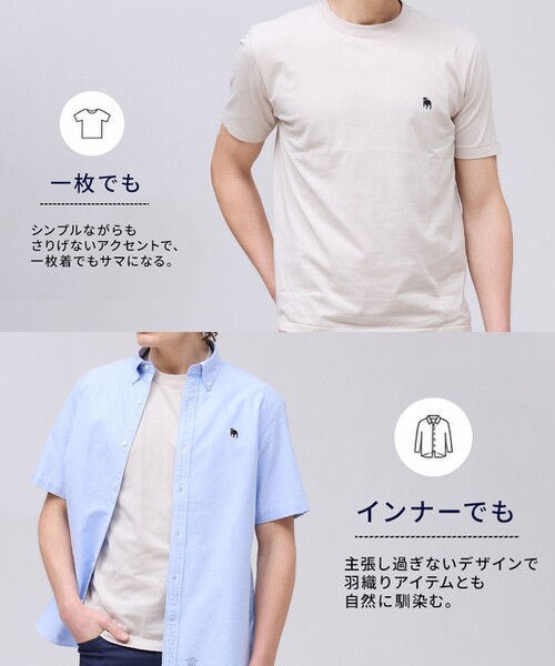 J.PRESS(ジェイプレス)の「着回し抜群【WEB限定 / 8色展開】バックブル Tシャツ(Tシャツ/カットソー・メンズ・パープル系/ネイビー系/オレンジ系/ホワイト系/サックスブルー系/グリーン系/ベージュ系/グレー系・MEDIUM/X-LARGE/LARGE)」の10枚目の写真
