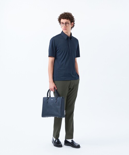 MACKINTOSH PHILOSOPHY（ﾏｯｷﾝﾄｯｼｭ ﾌｨﾛｿﾌｨｰ）の「トロッター 鹿の子ジャージー ボタンダウンポロ（ポロシャツ・メンズ・ダークネイビー/ブラック/ホワイト・42/38/40）」の13枚目の写真